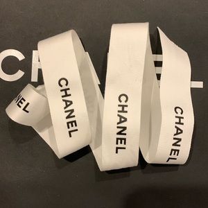 Chanel white ribbon